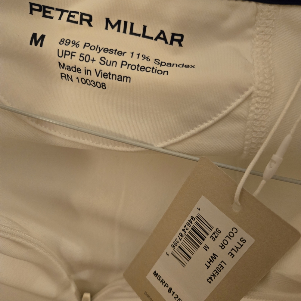 Women's Peter Millar White Women's UPF Swim Top
